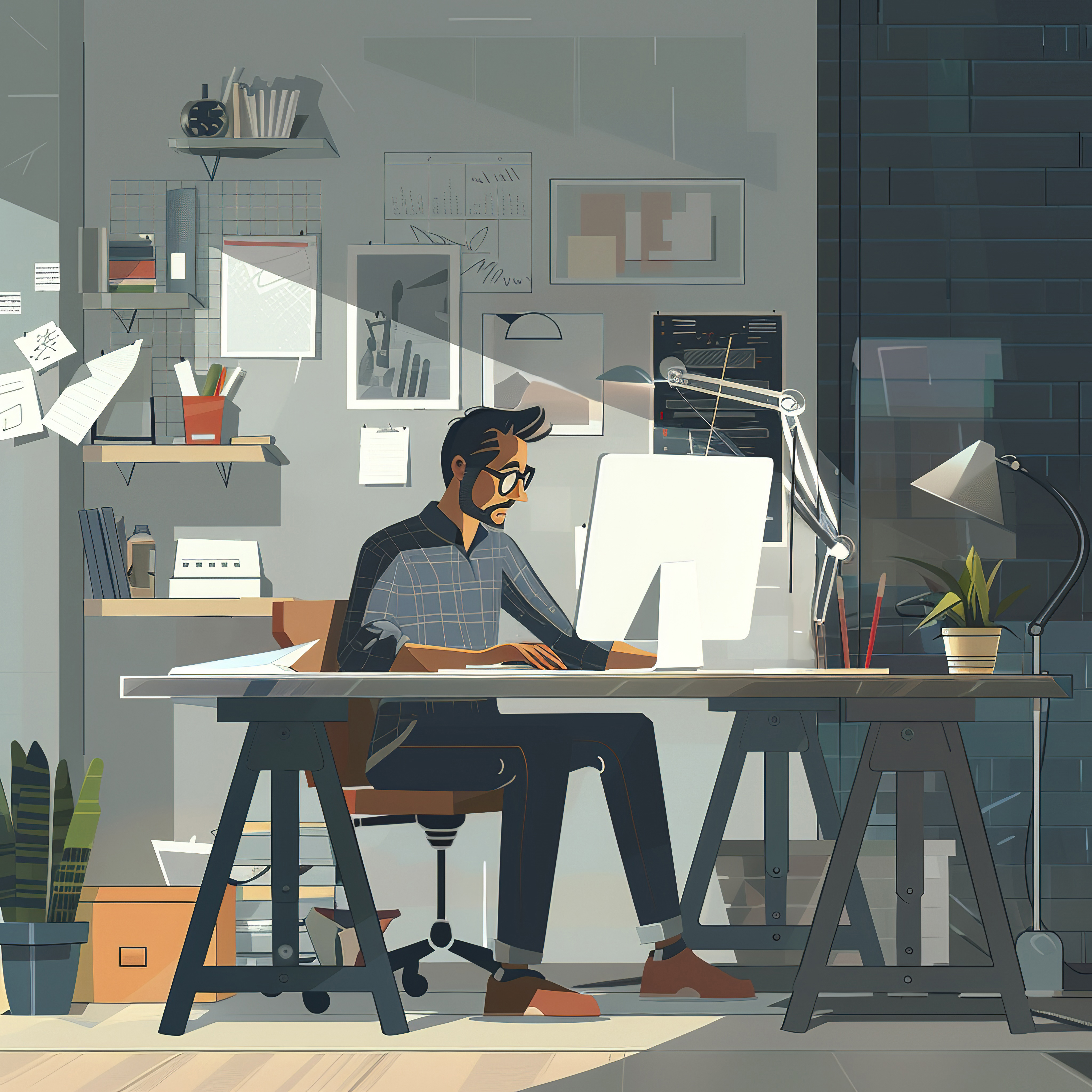 Ilustração conceitual representando o crescimento de criadores digitais